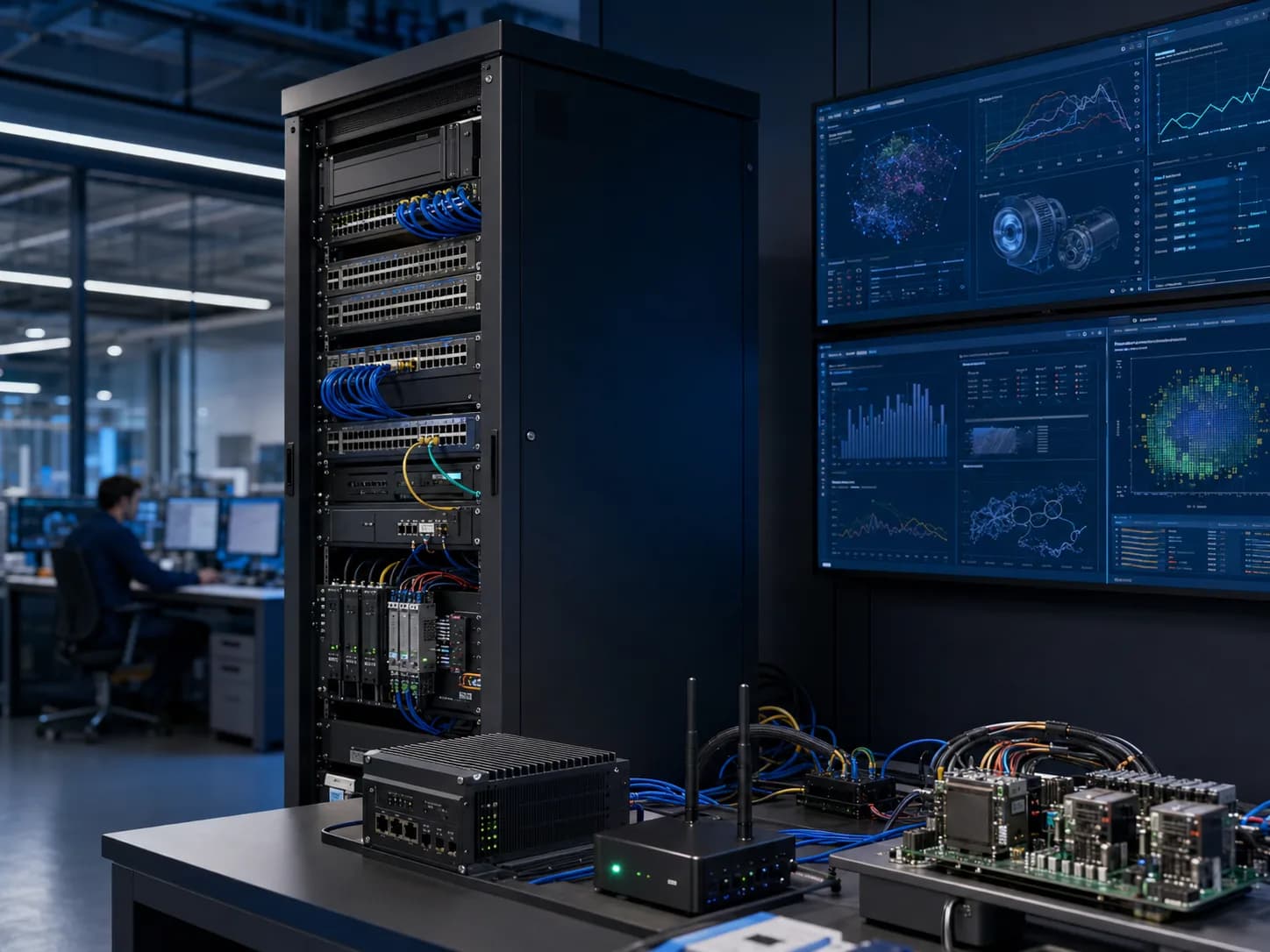 An industrial technology environment integrating hardware, network, software, and AI