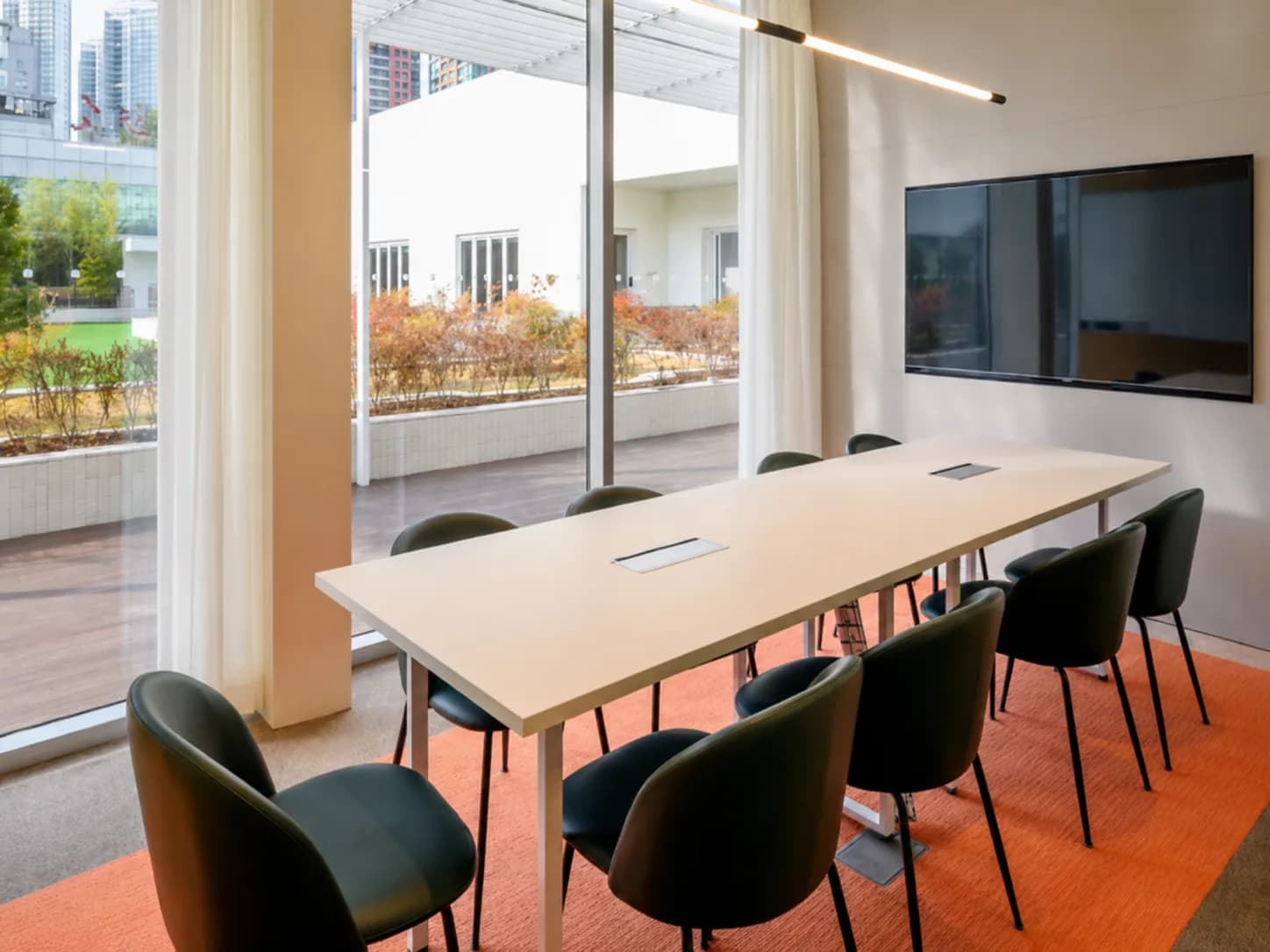 A meeting room for project discussions