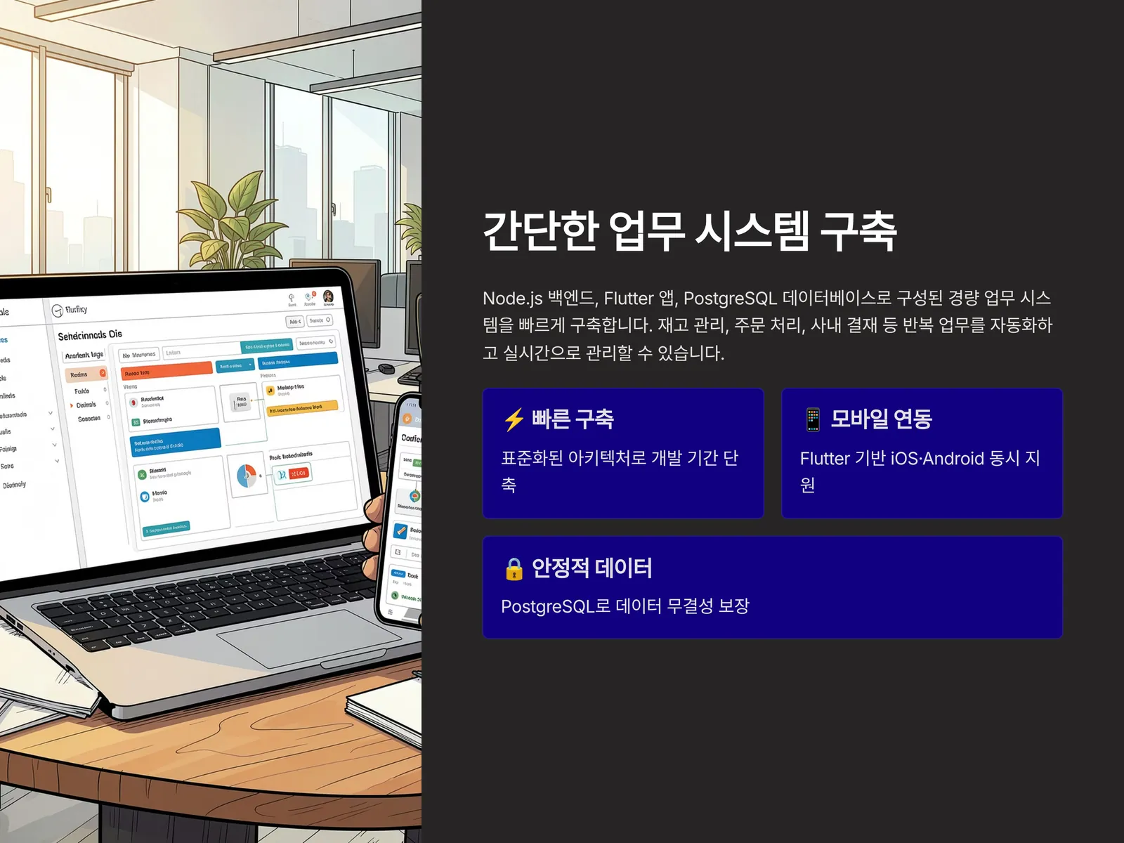 맞춤형 웹·앱 및 업무 시스템 — 2