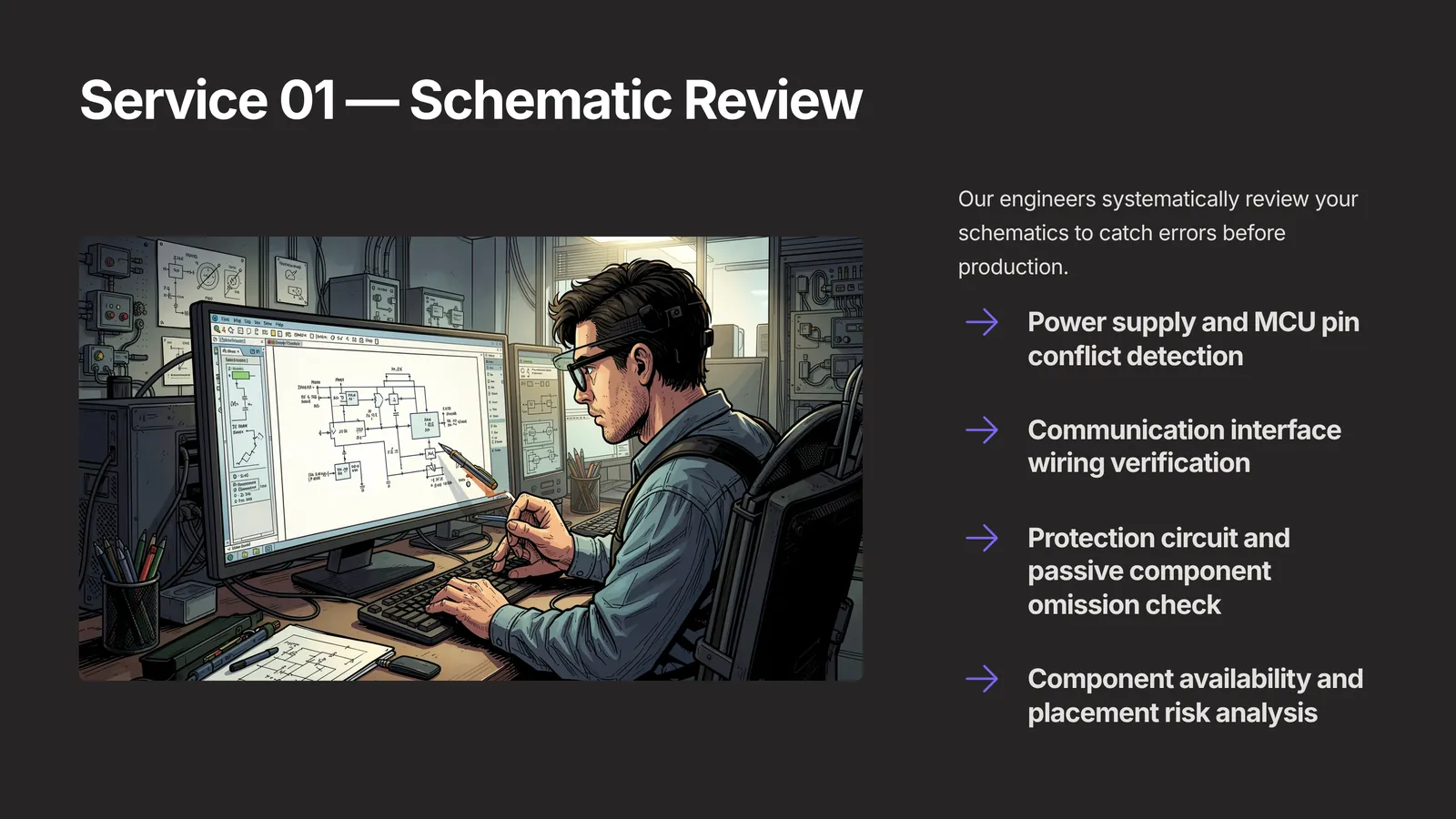 AI-assisted schematic review and PCB artwork service — 3